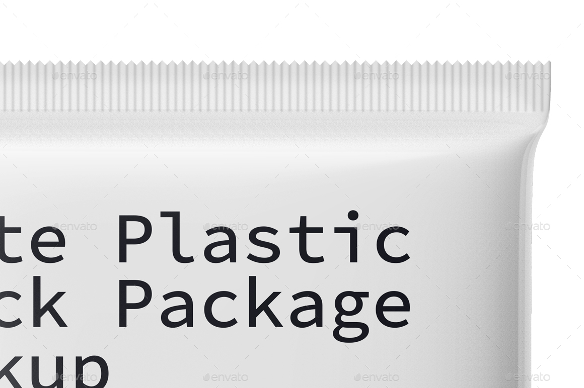 White Plastic Snack Package Front & Back View, Graphics | GraphicRiver